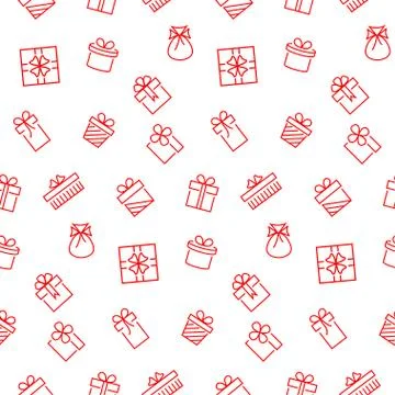 Present seamless pattern. Vector background. Stock Illustration