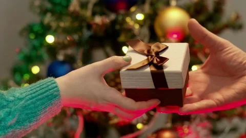 Present transfer on new year's eve. Stock Footage 142010067