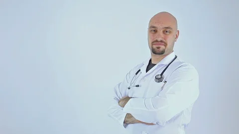 Presentable Doctor Talking To The Camera 库存影片 118233835