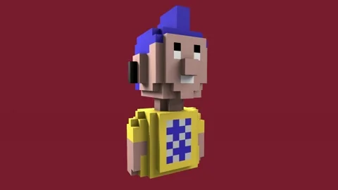 Presentation of 3d NFT Avatars. Stock Footage 220927724