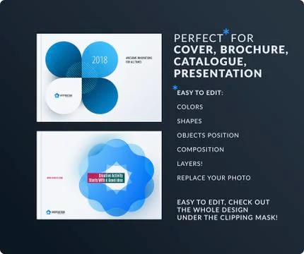 Presentation. Abstract vector set of modern horizontal templates with colourful Stock Illustration