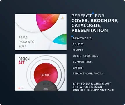 Presentation. Abstract vector set of modern horizontal templates with colourful Stock Illustration
