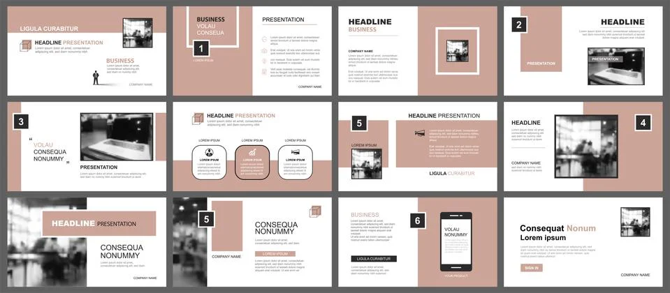 Presentation and slide layout template. Design old rose pastel background. Us Stock Illustration