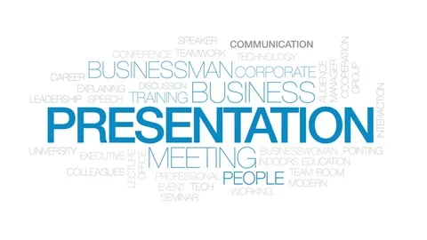 Presentation animated word cloud, text design animation. Kinetic typography. Stock Footage 75206227