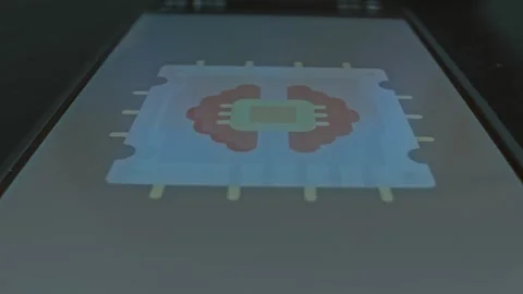 Presentation of Artificial Intelligence processor Video stock 304236021