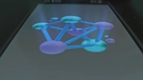 Presentation of Atom or Molecule Structure Stock Footage 304235535