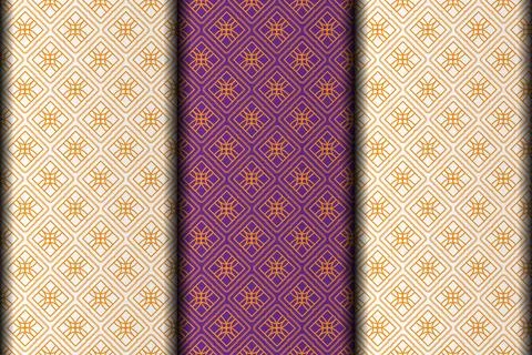 Presentation background with seamless pattern design element. Stock Illustration