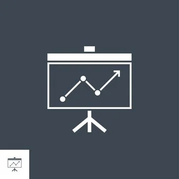 Presentation Bilboard related vector glyph icon. Stock Illustration