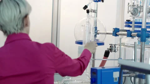 Presentation at a biotech trade show. Stock Footage 229730049