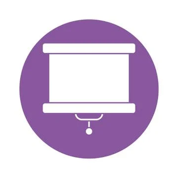 Presentation board block style icon vector design Stock Illustration