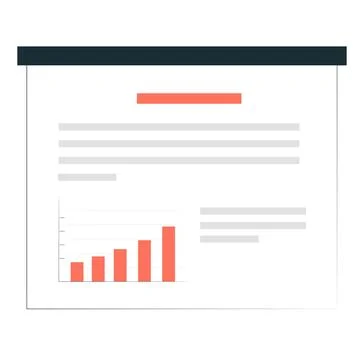 Presentation board with charts text Vector Stock Illustration