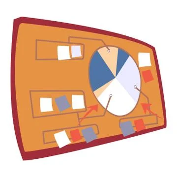 Presentation Board With Circle Diagram Vector イラスト素材