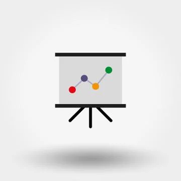 Presentation board with diagram Stock Illustration