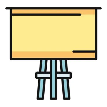 Presentation board on easel showing blank space Stock Illustration