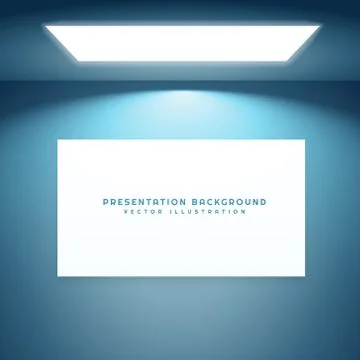 Presentation board in empty room Illustrazione stock