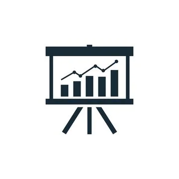 Presentation Board of Financial Icon Design Template Elements Stock Illustration
