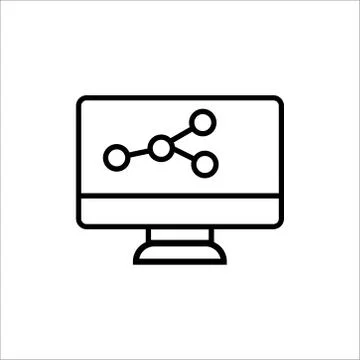 Presentation board icon in black circle vector illustration Stock Illustration