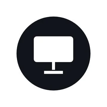 Presentation Board Icon Black Circle Button Business Finance Symbol Vector イラスト素材
