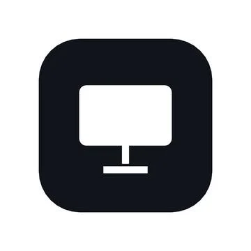 Presentation Board Icon Black Rounded Square Button Business Finance Symbol イラスト素材