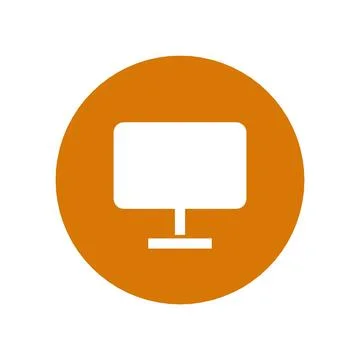 Presentation Board Icon Color Circle Button Business Finance Symbol Vector イラスト素材