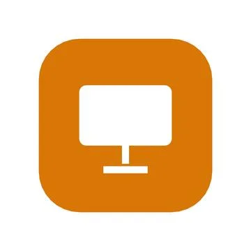 Presentation Board Icon Color Rounded Square Button Business Finance Symbol イラスト素材