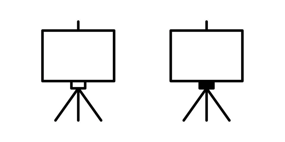 Presentation board icon modern style vectors set Stock Illustration