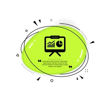 Presentation board icon. Report chart sign. Vector Illustrazione stock