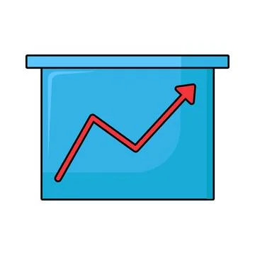 Presentation board icon symbolizing business presentation, analytics Stock Illustration