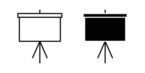 Presentation board icon vector art Illustrations Illustrazione stock