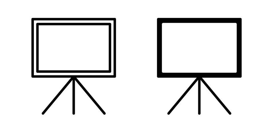 Presentation board icon vector design illustrations 스톡 일러스트