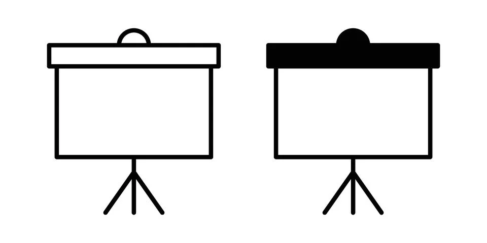 Presentation board icon vector, illustration icon set Stock Illustration