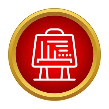 Presentation board icon visualizing business data analytics Stock Illustration