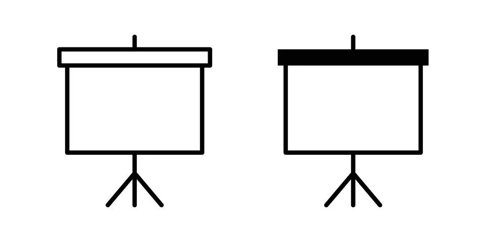 Presentation board icon for web projects Stock Illustration