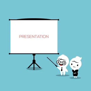 Presentation board Stock Illustration