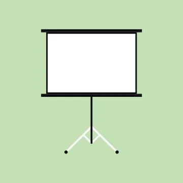 Presentation board isolated with green background Stock Illustration