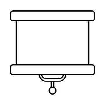 Presentation board line style icon vector design Stock Illustration