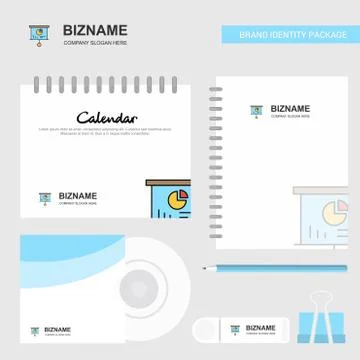 Presentation board  Logo, Calendar Template, CD Cover, Diary and USB Brand St Stock-Illustration