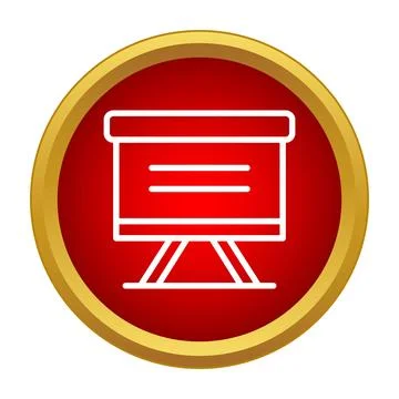 Presentation board marketing data analysis infographic icon Stock Illustration