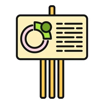 Presentation board showing business data analytics information Stock Illustration