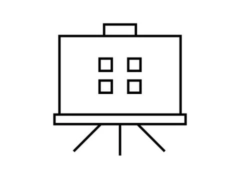 Presentation board symbol vector Illustrazione stock