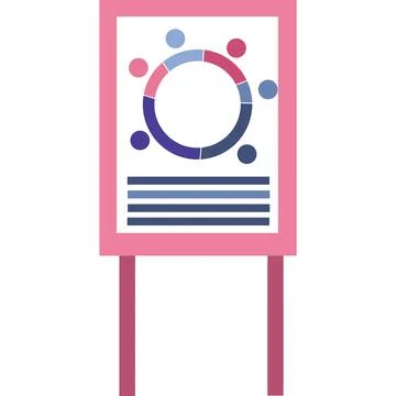 Presentation board vector icon work data report Stock Illustration