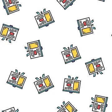 Presentation board vector seamless pattern イラスト素材