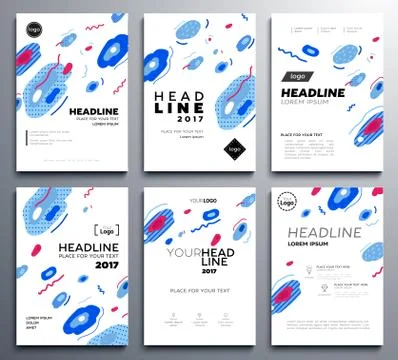 Presentation booklet covers - vector template pages set Stock Illustration