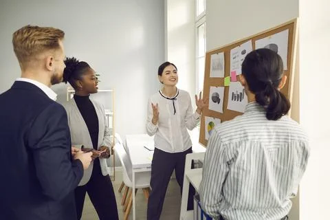 Presentation, brainstorm, coaching concept Foto stock