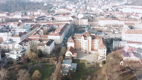 Presentation of the Brno buildings Stock Footage 119528963