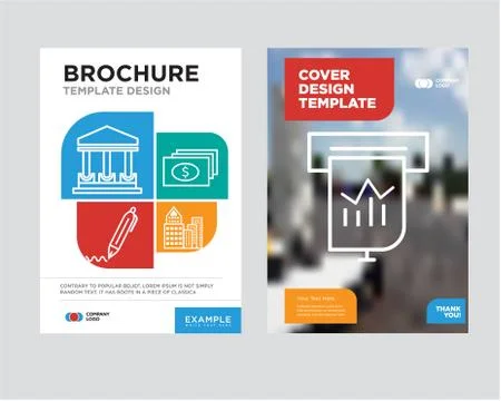 Presentation brochure flyer design template Stock Illustration