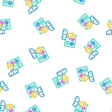 Presentation of business consultant vector seamless pattern Illustrazione stock