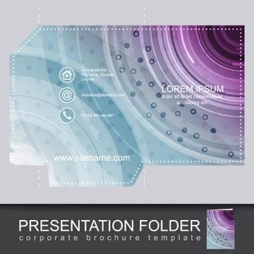 Presentation business folder, corporate brochure template Stock Illustration