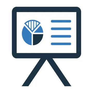 Presentation, business icon. Simple editable vector design isolated on a wh.. Stock Illustration