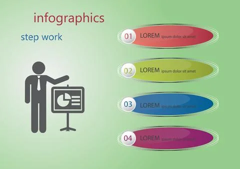 Presentation business infographic. Stock Illustration